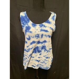 Justice Juniors Tie Dye Tank Top Blue/White‎ Boho Summer Festival Size 20
